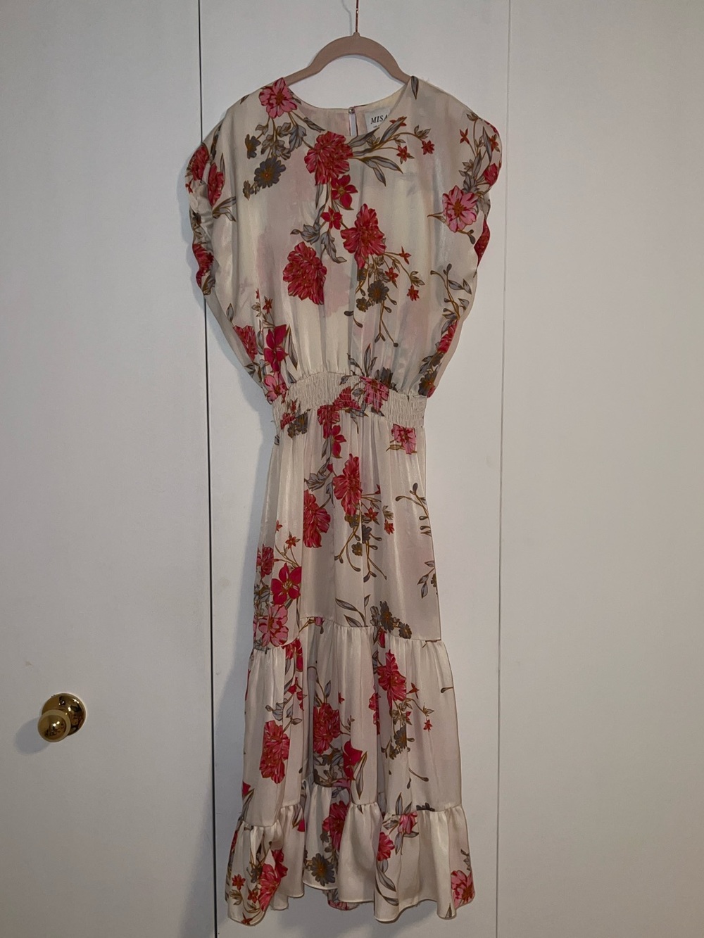 MISA Los Angeles Paulina Floral Midi Dress Small